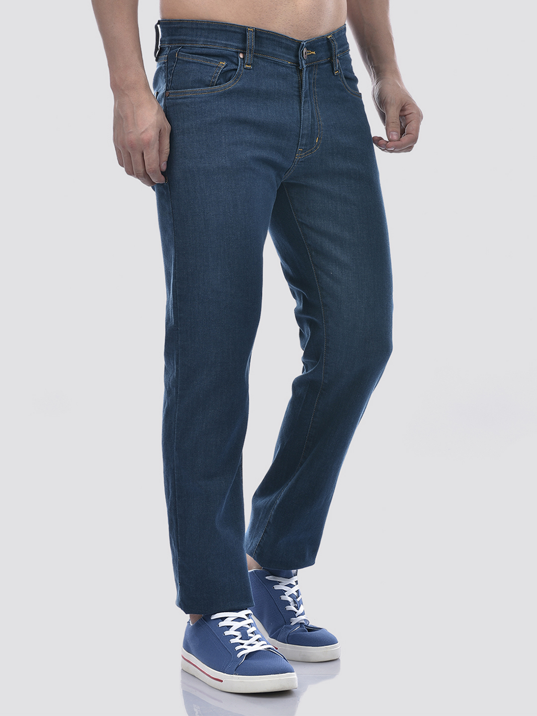 Numero Uno Men Solid Blue Jeans